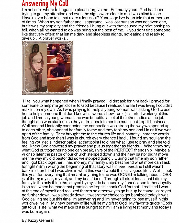 Kizzy General Testimony 